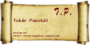 Tokár Paszkál névjegykártya